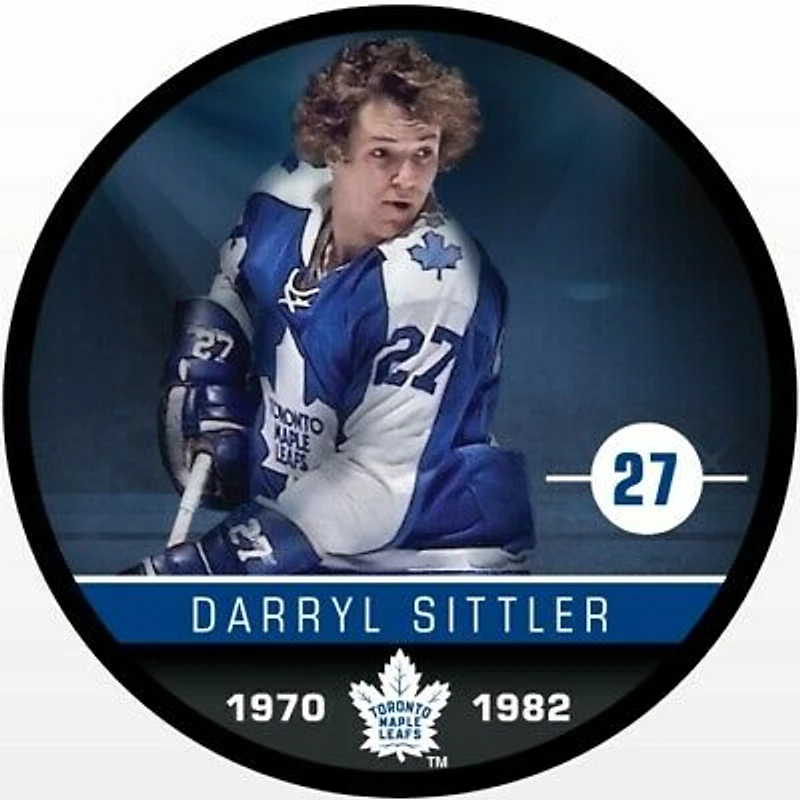 NHL Alumni Player Puck Darryl Sittler Maple Leafs