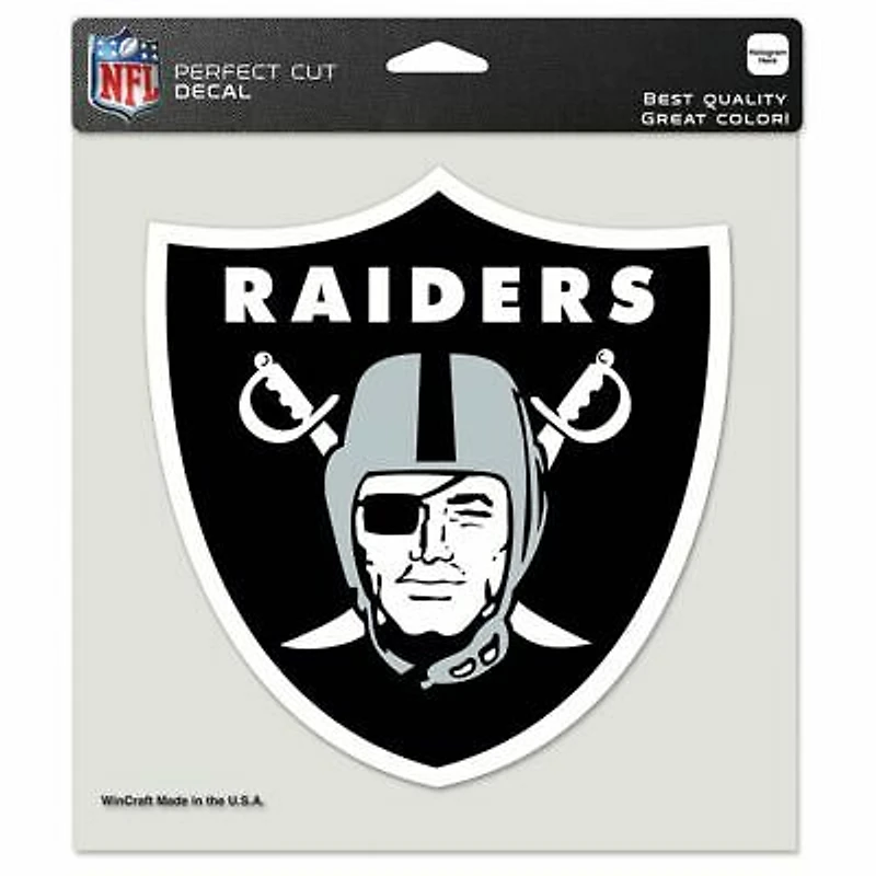 NFL Perfect Cut Decal 8x8 Raiders