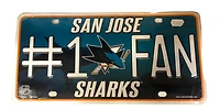 NHL License Plate Metal #1 Fan Sharks