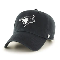 MLB Hat Clean Up Blk W/ Blk White Emb. Blue Jays