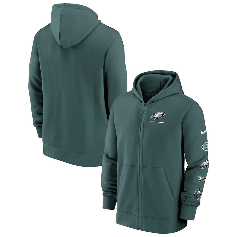 NFL Hoodie Full Zip Team Burpee Eagles