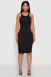 Rib Knit Tank Midi Dress