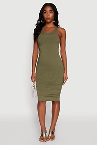 Rib Knit Tank Midi Dress