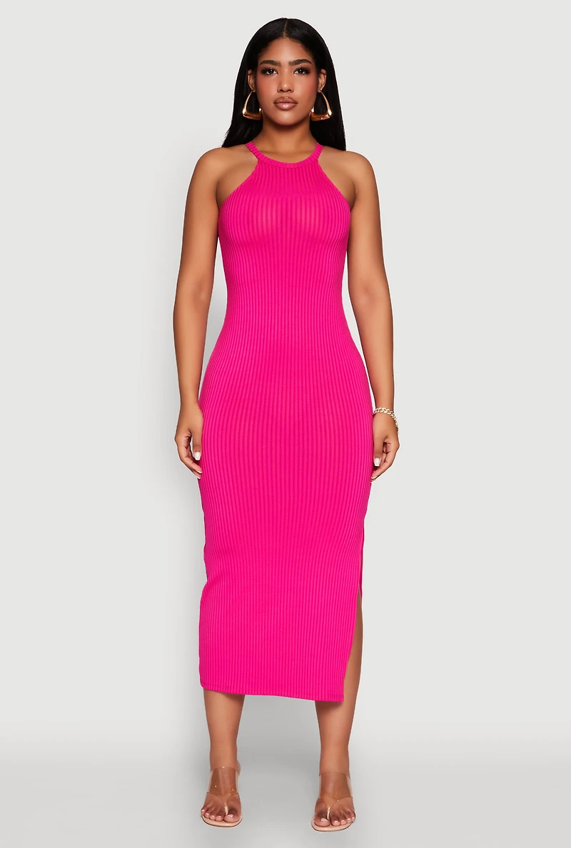 High Neck Maxi Tank Dress