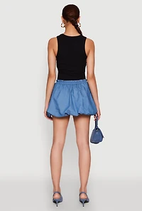 Womens Color Blocked Paper Bag Waist Bubble Hem Dress, Multi, Size L