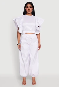 Flutter Sleeve Crop Top