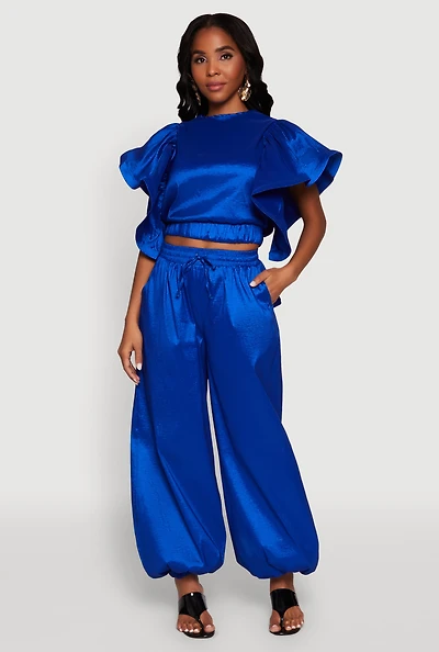 Womens High Waist Balloon Pants,