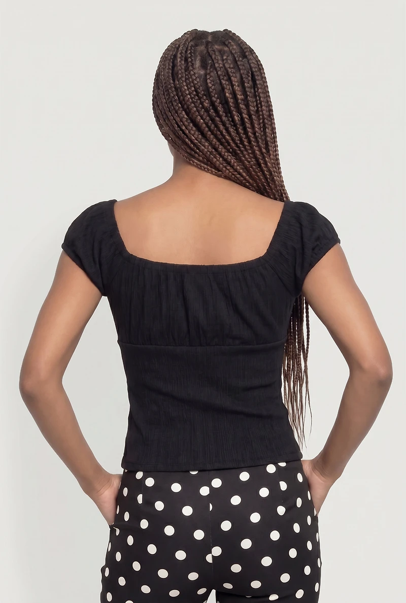 Off The Shoulder Puff Sleeve Blouse