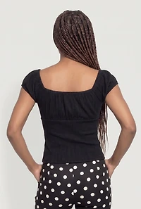 Off The Shoulder Puff Sleeve Blouse