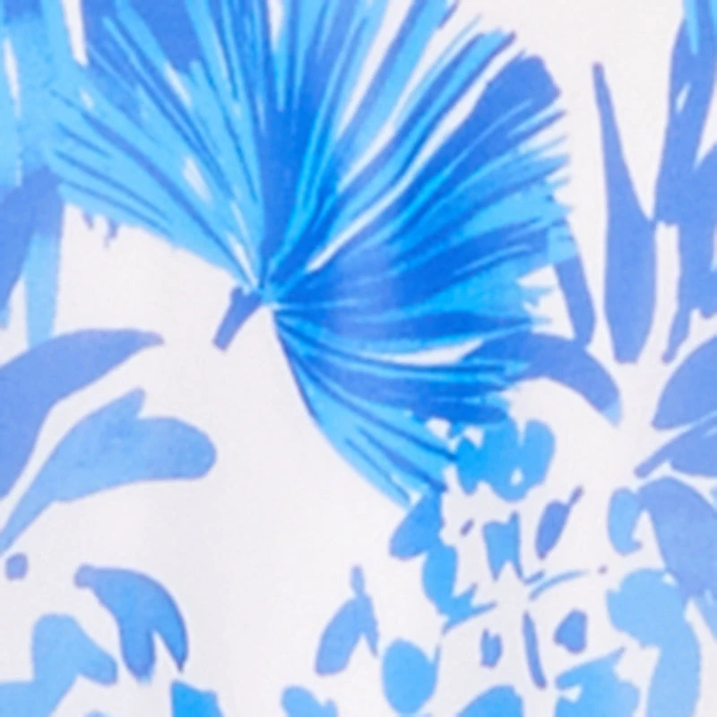 Plus Tropical Pineapple Print Sharkbite Hem Midi Dress