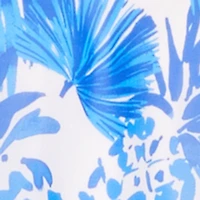 Plus Tropical Pineapple Print Sharkbite Hem Midi Dress