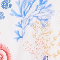 Plus Seashell Patterned Sharkbite Hem Dress