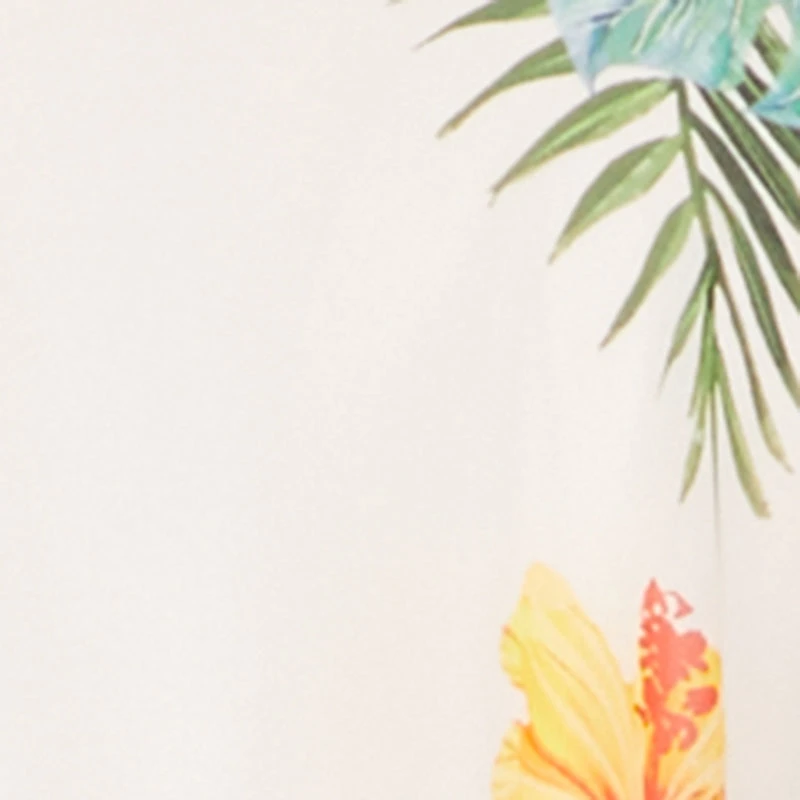 Plus Tropical Floral Handkerchief Hem Midi Dress