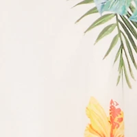Plus Tropical Floral Handkerchief Hem Midi Dress
