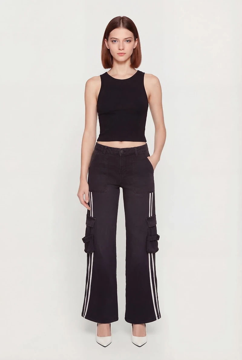 Seamless Cropped Tank Top with Shelf Bra