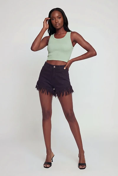 Scoop Neck Seamless Cropped Tank Top