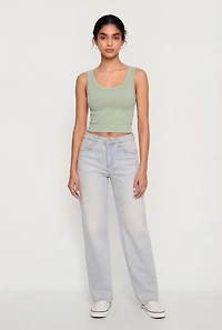 Scoop Neck Seamless Cropped Tank Top