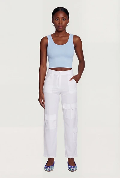 Scoop Neck Seamless Cropped Tank Top