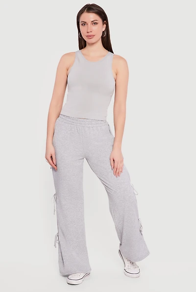 Seamless Rib Knit Racerback Crop Top