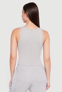 Seamless Rib Knit Racerback Crop Top