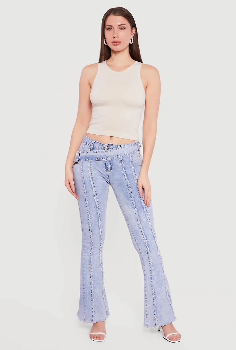 Seamless Rib Knit Racerback Crop Top