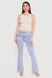 Seamless Rib Knit Racerback Crop Top