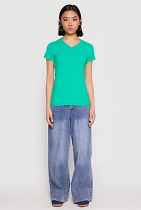 V Neck Short Sleeve Tee