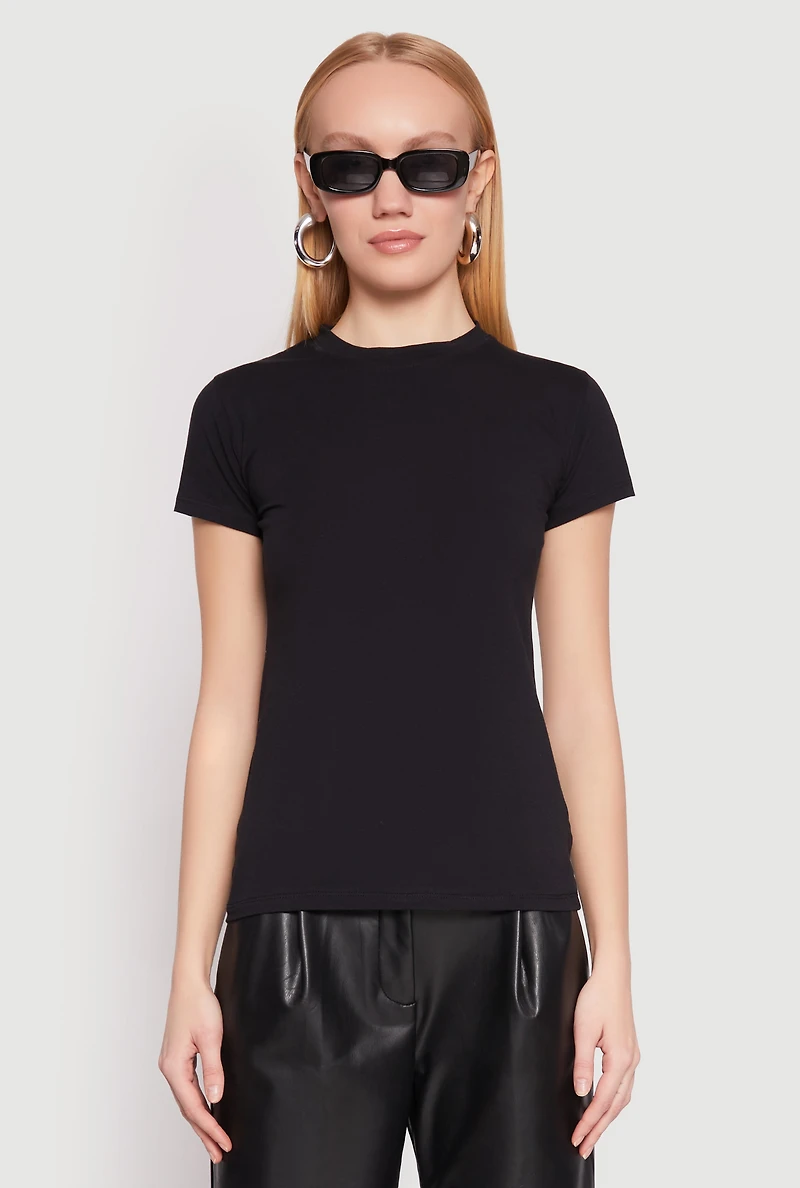 High Neck Short Sleeve Tee
