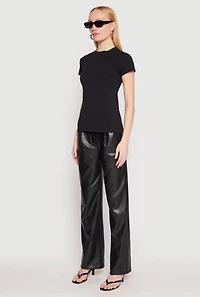 High Neck Short Sleeve Tee