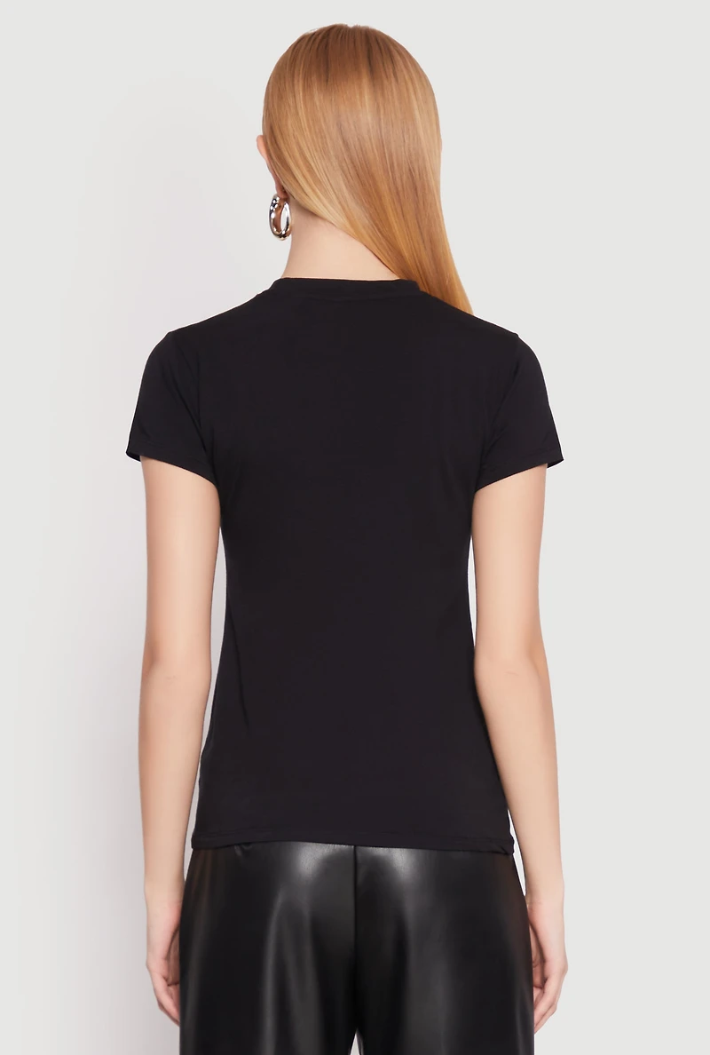 High Neck Short Sleeve Tee