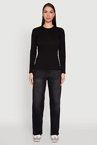 Long Sleeve Basic Crew Neck T-Shirt