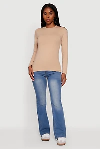 Long Sleeve Basic Crew Neck T-Shirt