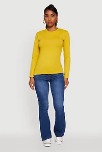 Long Sleeve Basic Crew Neck T-Shirt