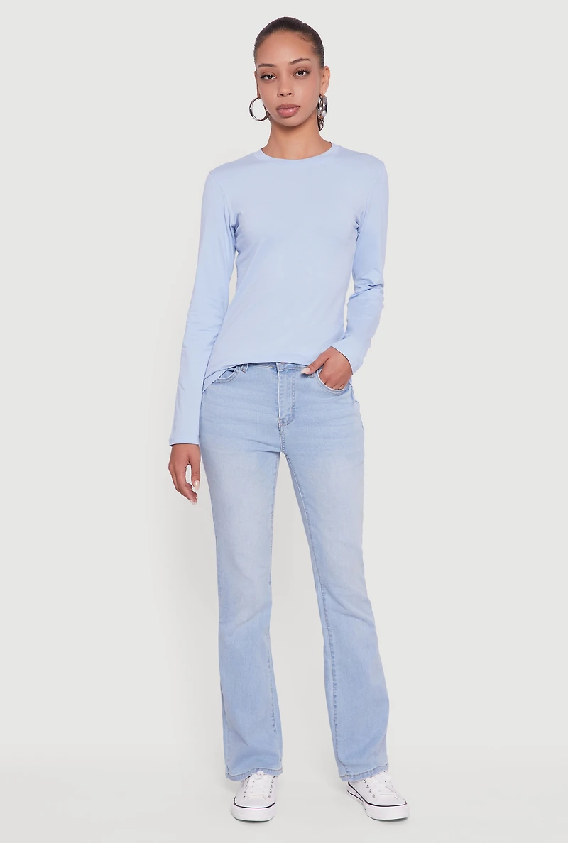 Long Sleeve Basic Crew Neck T-Shirt