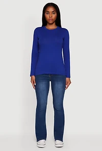 Long Sleeve Basic Crew Neck T-Shirt