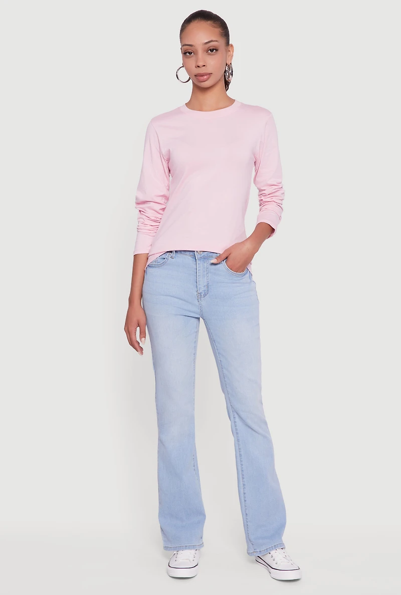 Long Sleeve Basic Crew Neck T-Shirt