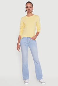 Long Sleeve Basic Crew Neck T-Shirt