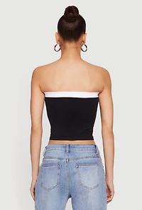 Glow Up Graphic Seamless Cropped Tube Top