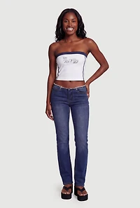 Glow Up Graphic Seamless Cropped Tube Top