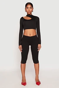 Daisy Keyhole Shoulder Crop Top