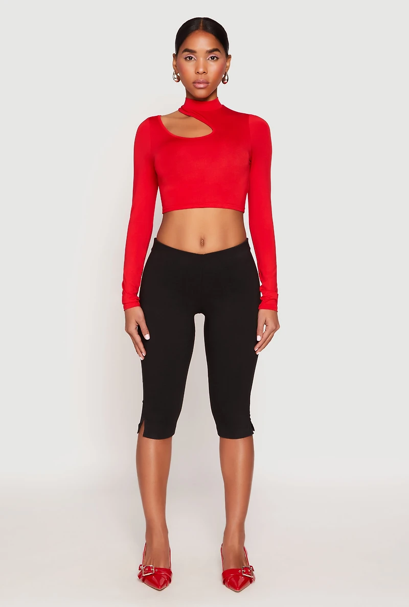 Daisy Keyhole Shoulder Crop Top