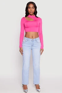 Daisy Keyhole Shoulder Crop Top