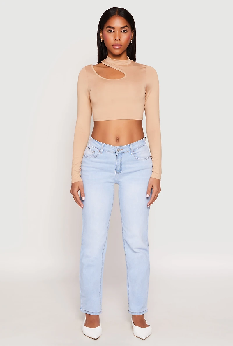 Daisy Keyhole Shoulder Crop Top