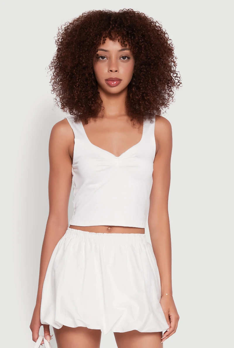 Iris Sweetheart Cropped Tank Top