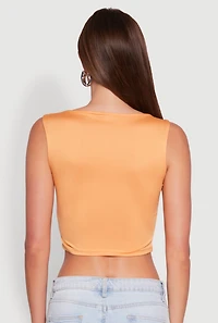 Womens Iris Sweetheart Cropped Tank Top, L