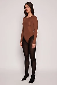 Womens Daisy Long Sleeve Crew Neck Bodysuit,