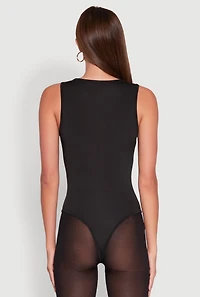 Womens Daisy Crew Neck Tank Bodysuit, L
