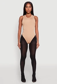 Womens Daisy Crew Neck Tank Bodysuit,