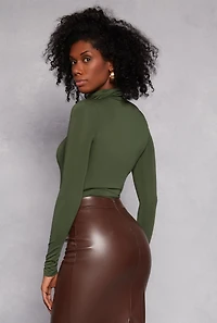 Womens Daisy Turtleneck Bodysuit, S