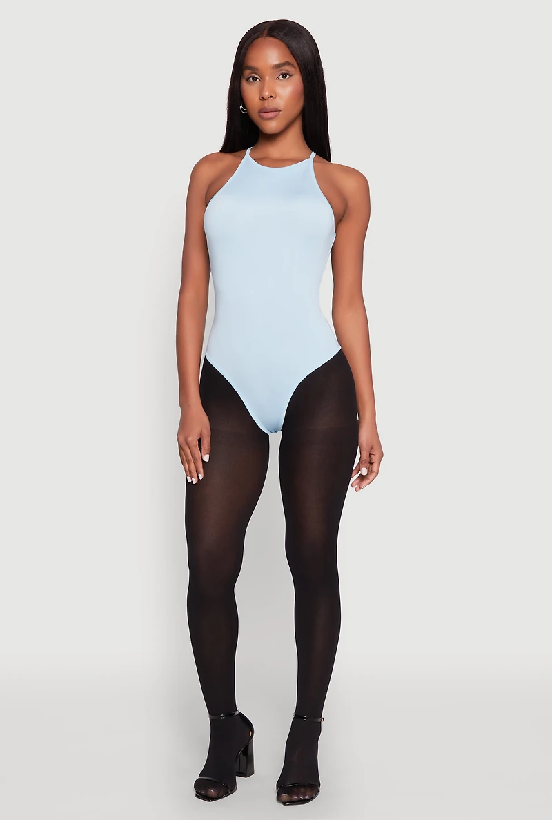 Womens Daisy High Neck Cami Bodysuit,